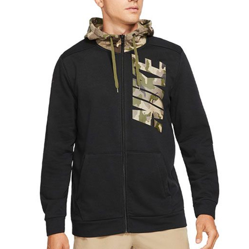 BAJU TRAINING NIKE Dri-FIT Full-Zip Camo Hoodie