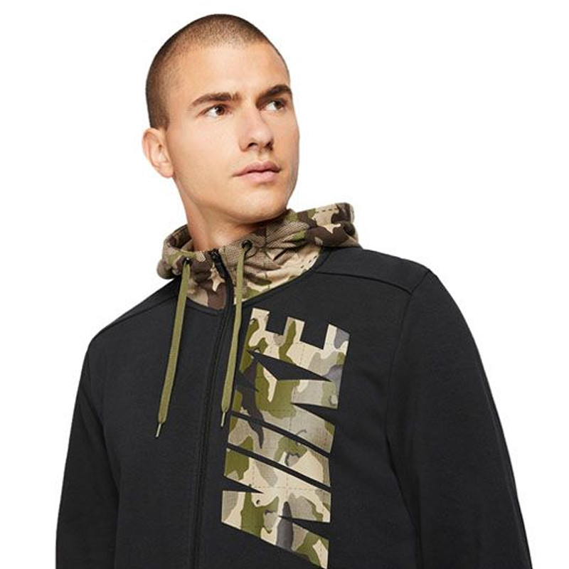 BAJU TRAINING NIKE Dri-FIT Full-Zip Camo Hoodie