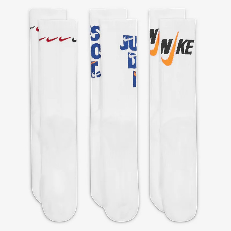 KAOS KAKI SNEAKERS NIKE 3PK Everyday Plus Cushioned Crew Socks