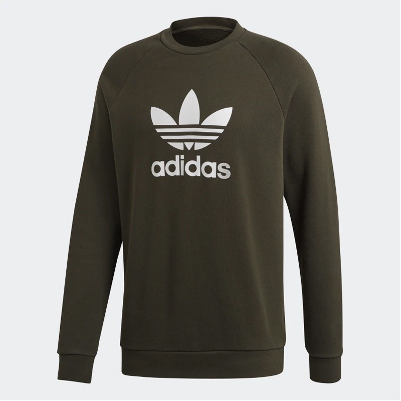 Baju Sneakers Adidas Trefoil Crewneck Sweatshirt Night Cargo