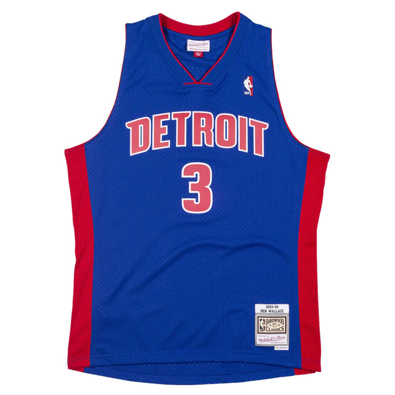 BAJU BASKET MITCHELL N NESS Swingman Jersey Detroit Pistons Ben Wallace