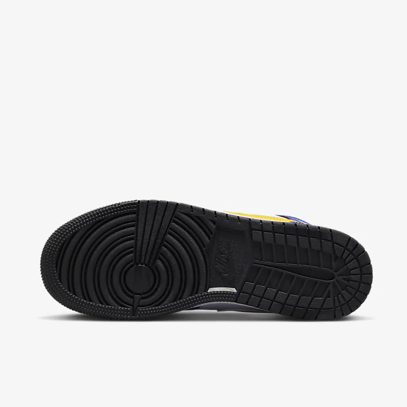 SEPATU BASKET AIR JORDAN AJ 1 Mid Lakers GS
