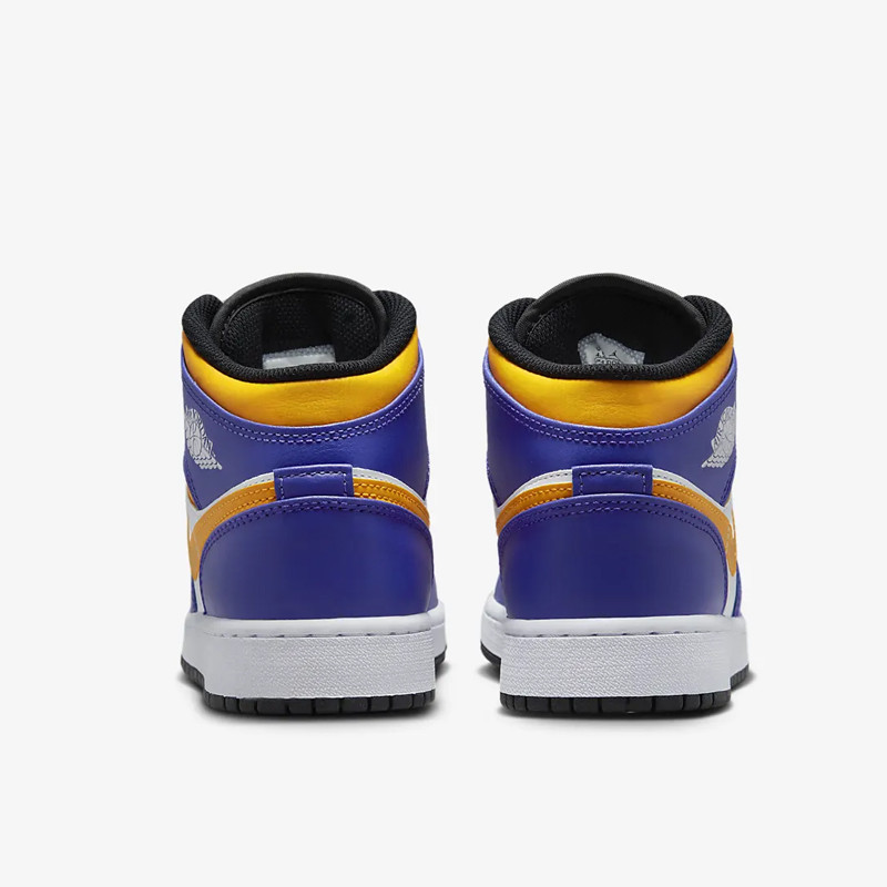 SEPATU BASKET AIR JORDAN AJ 1 Mid Lakers GS