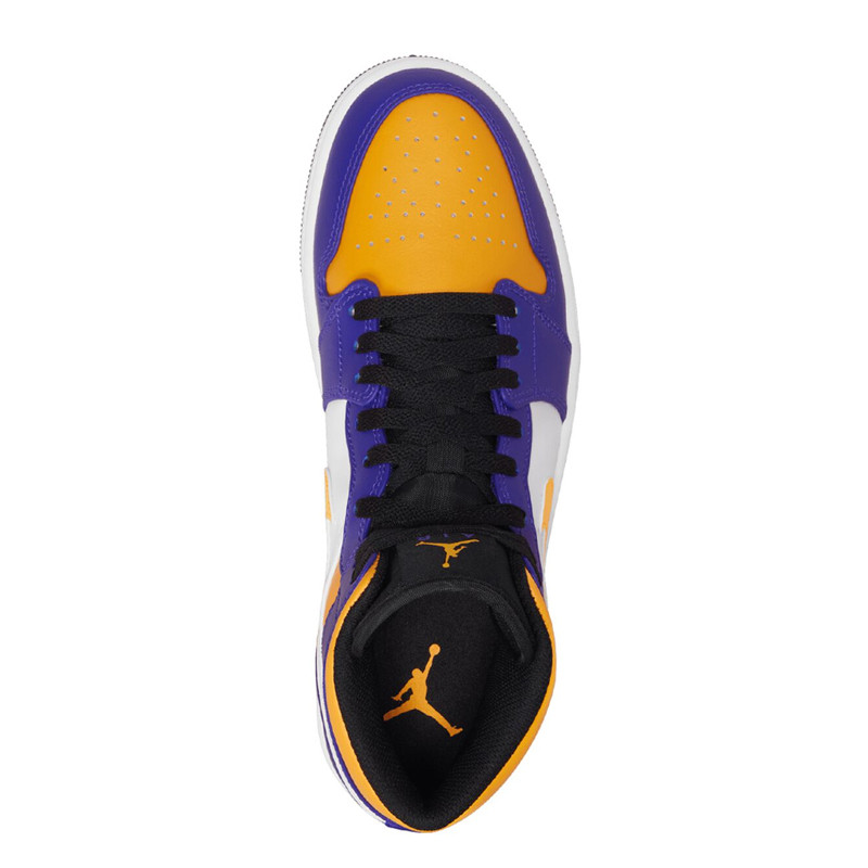 SEPATU SNEAKERS AIR JORDAN AJ 1 Mid Lakers