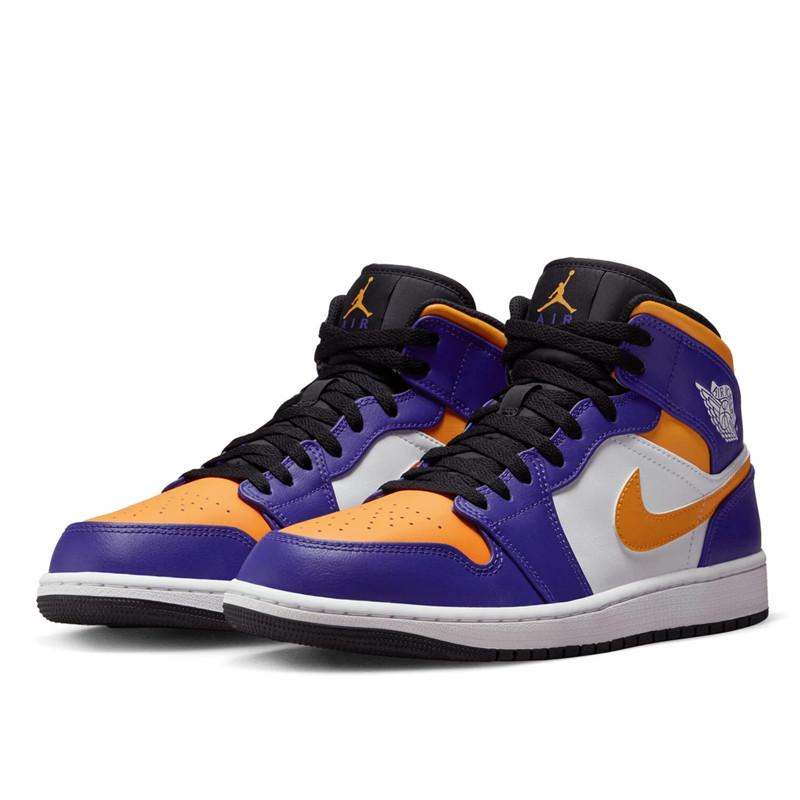 SEPATU SNEAKERS AIR JORDAN AJ 1 Mid Lakers