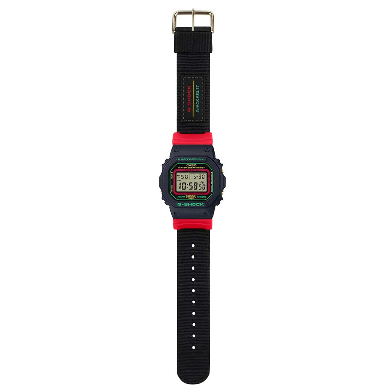 JAM TANGAN  CASIO G-shock Winter Premium Christmas Series Digital Dial Black Nylon Strap 
