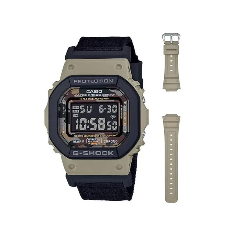 JAM TANGAN  CASIO G-Shock Special Colour Camouflage Digital Dial Rubber Strap