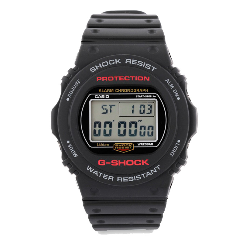 JAM TANGAN  CASIO G-Shock Water Resistant 200M Black Resin Strap