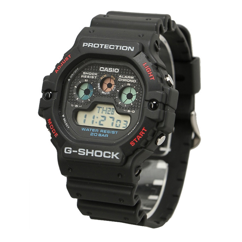 JAM TANGAN  CASIO G-Shock Vintage Reborn Digital Dial Black Resin Strap
