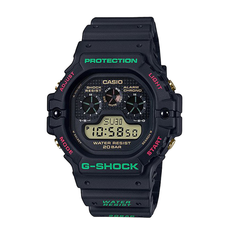 JAM TANGAN  CASIO G-shock Winter Premium Christmas Series Digital Dial Black Resin Strap