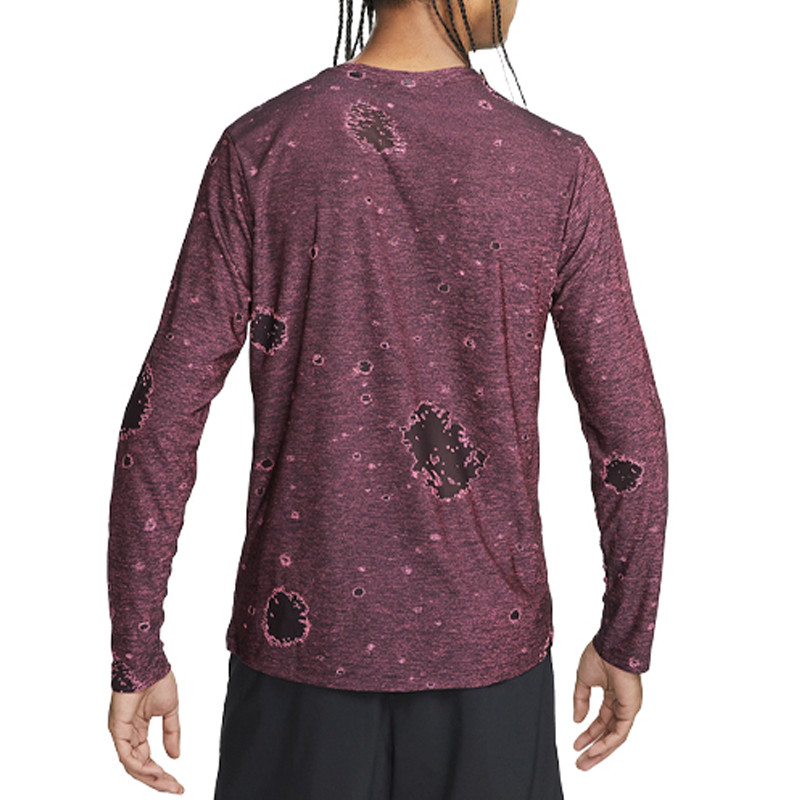 BAJU LARI NIKE LONG SLEEVE DRI-FIT DYE ALL OVER PRINT Tee