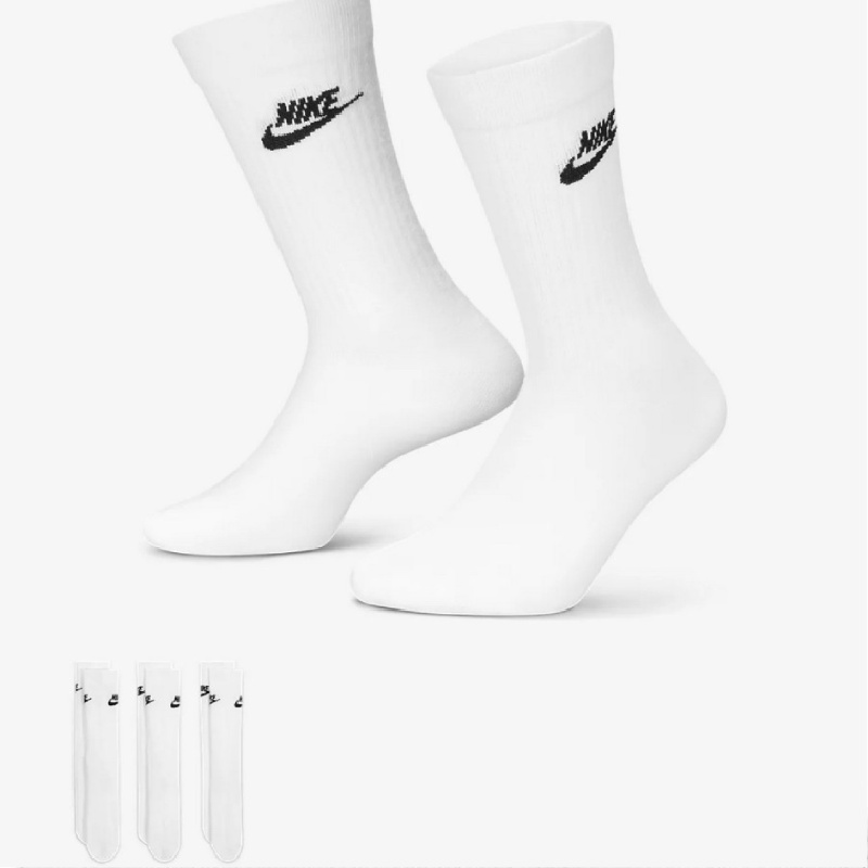 KAOS KAKI SNEAKERS NIKE Everyday Essential 3 Pair Crew Socks