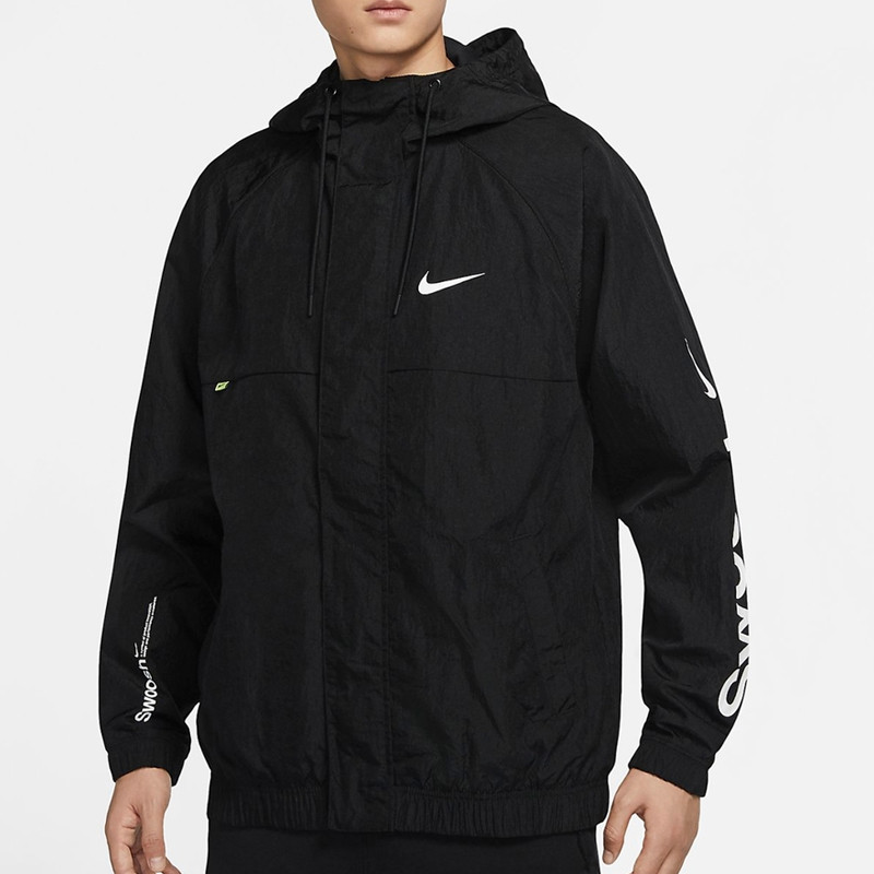 BAJU TRAINING NIKE Alphabet Logo Printing Woven Hooded Jacket