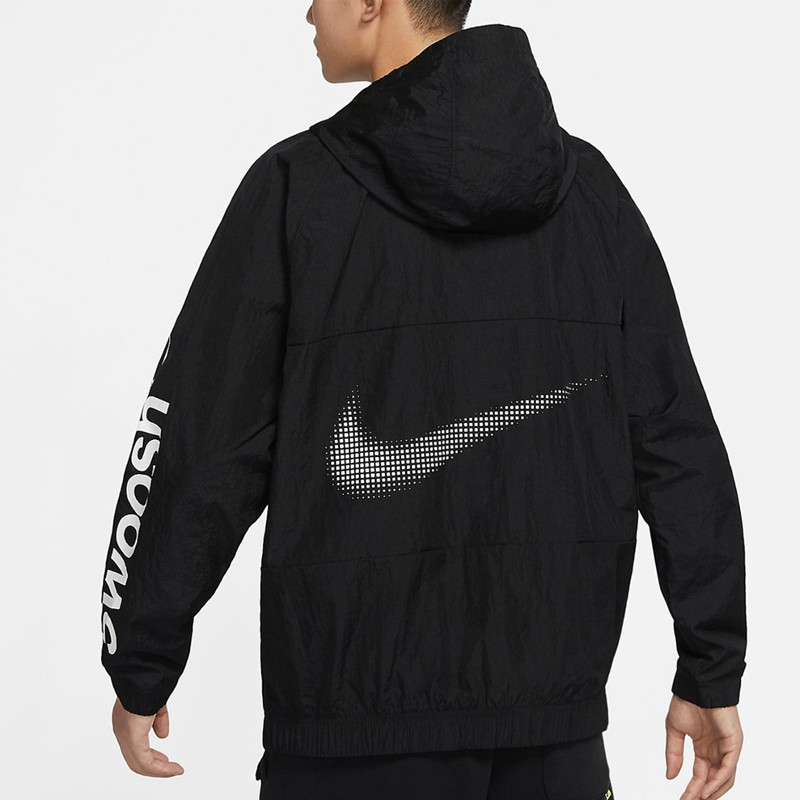 BAJU TRAINING NIKE Alphabet Logo Printing Woven Hooded Jacket