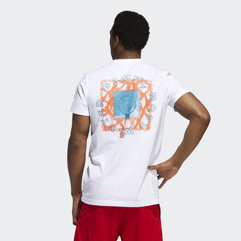 BAJU BASKET ADIDAS Q4 Wanted Verb Tee