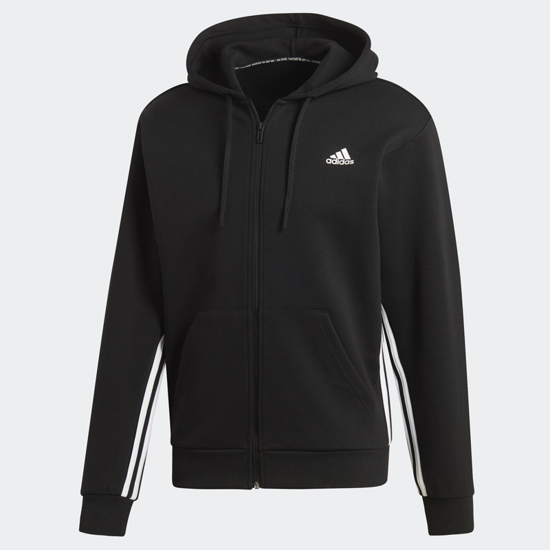 Jual BAJU TRAINING Pria ADIDAS Must Haves 3-Stripes Hoodie Black