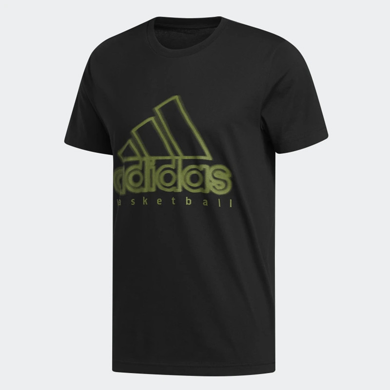 BAJU BASKET ADIDAS Q4 Wanted Logo Tee
