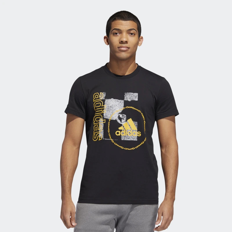 BAJU BASKET ADIDAS Q4 Wanted Art Tee