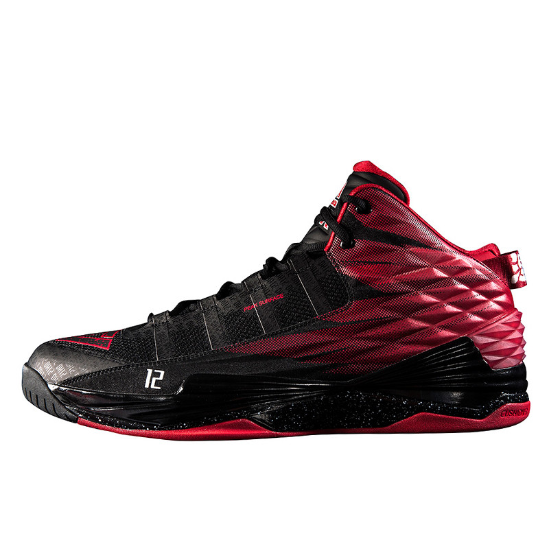 Jual SEPATU BASKET Pria PEAK Dwight Howard I Black Red Original