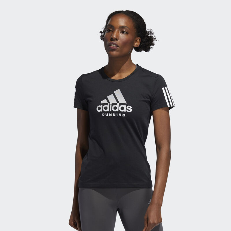 BAJU LARI ADIDAS Wmns Run It Badge of Sport Tee
