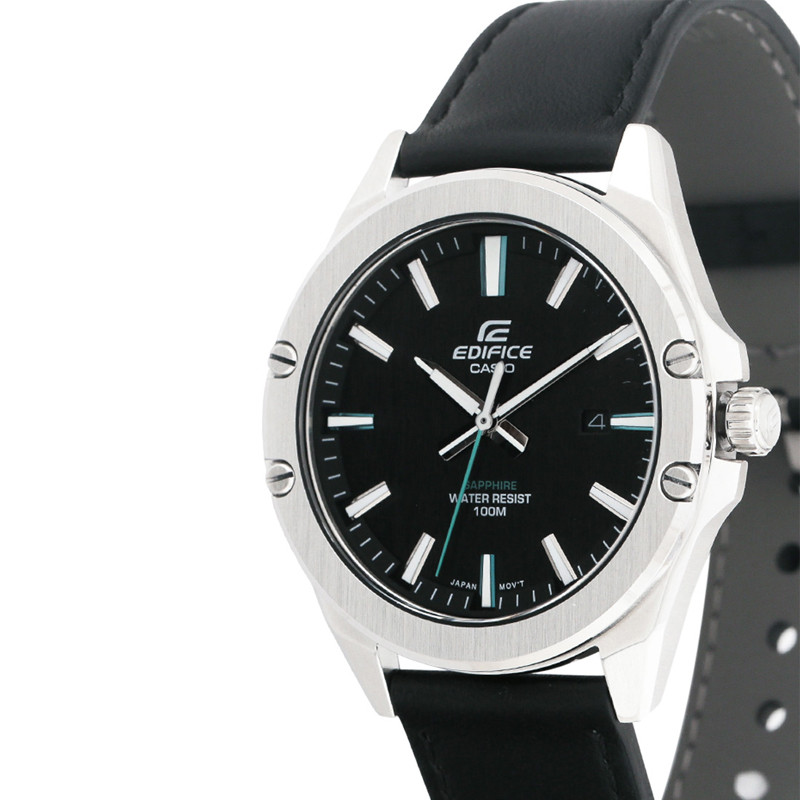 JAM TANGAN  CASIO Edifice Analogue Quartz Leather Strap