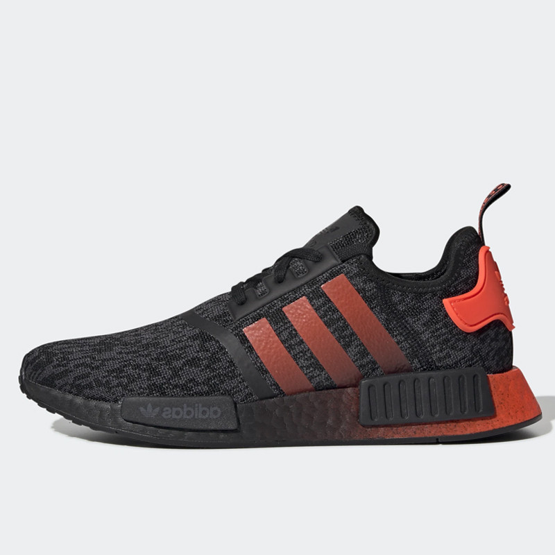 Sepatu Sneakers Adidas Nmd_r1 Black Solar Red