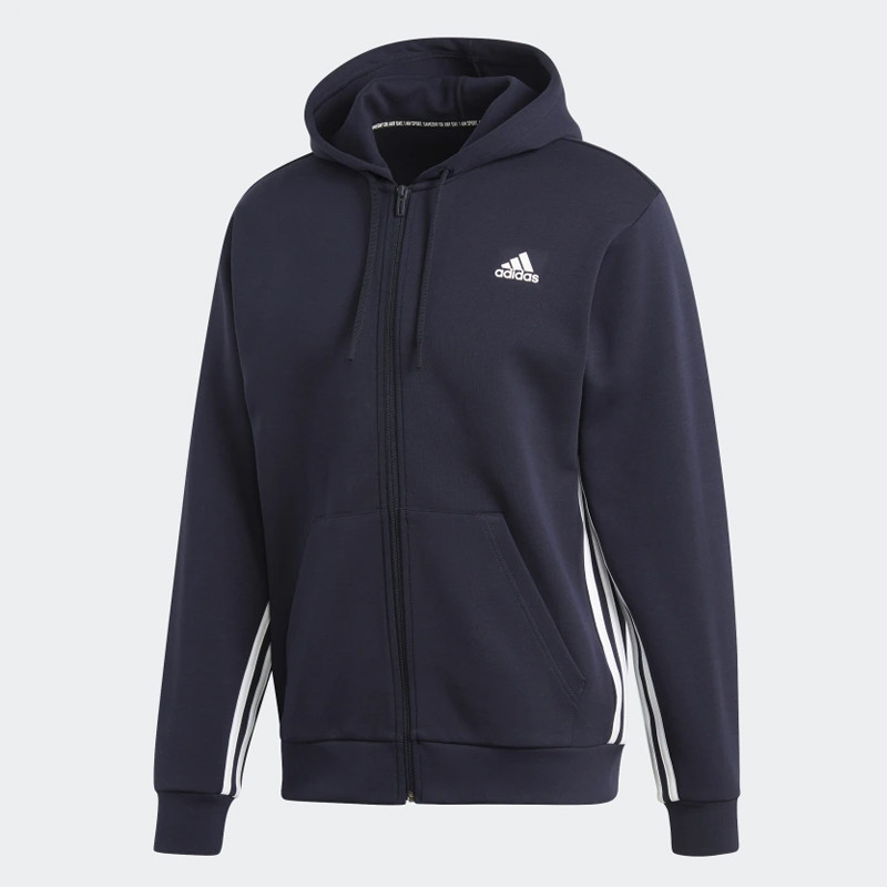 Jual BAJU TRAINING Pria ADIDAS Must Have 3-Stripes Full Zip Hoodie