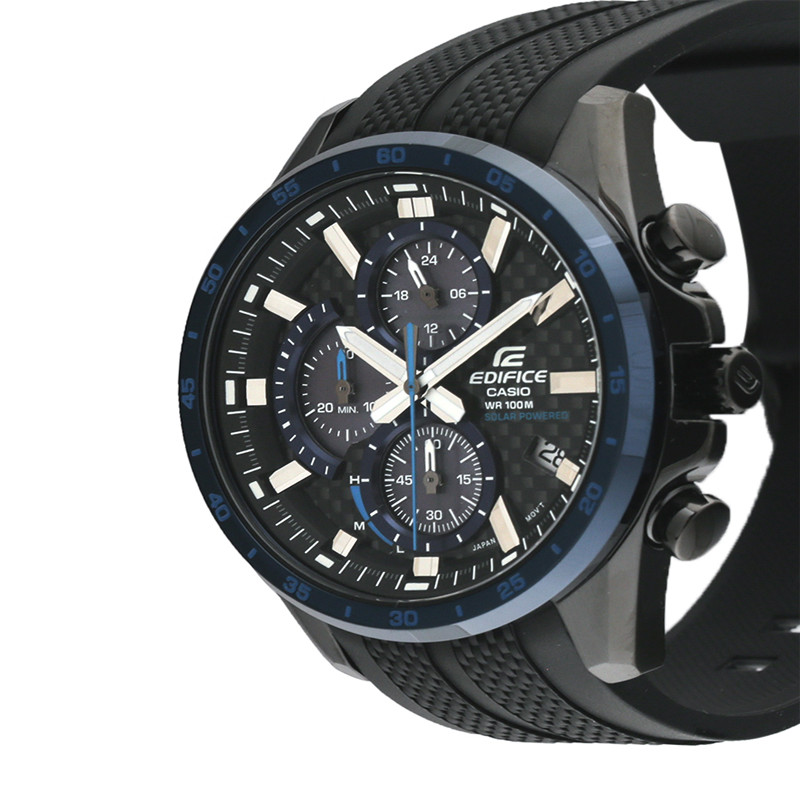 JAM TANGAN  CASIO Edifice Solar Powered Chronograph Rubber Strap