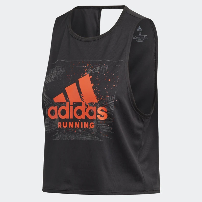 BAJU LARI ADIDAS Wmns Fast Graphic Crop Tee