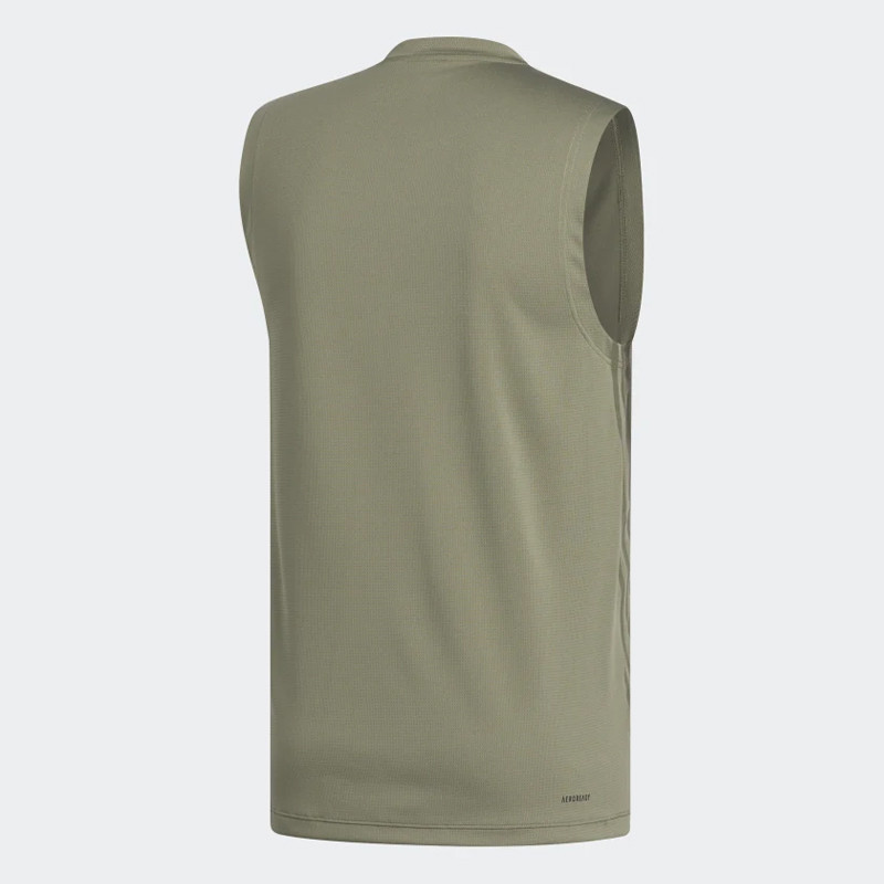Baju Training Adidas Aeroready 3-stripes Sleeveless Top Legacy Green