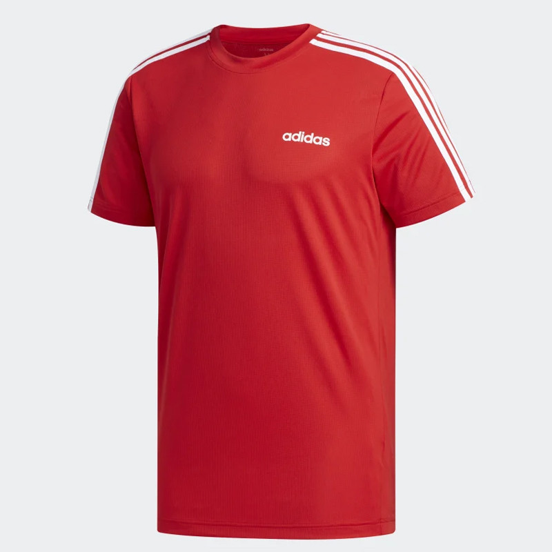 Baju Training Adidas Design Move 3-stripes Tee Red