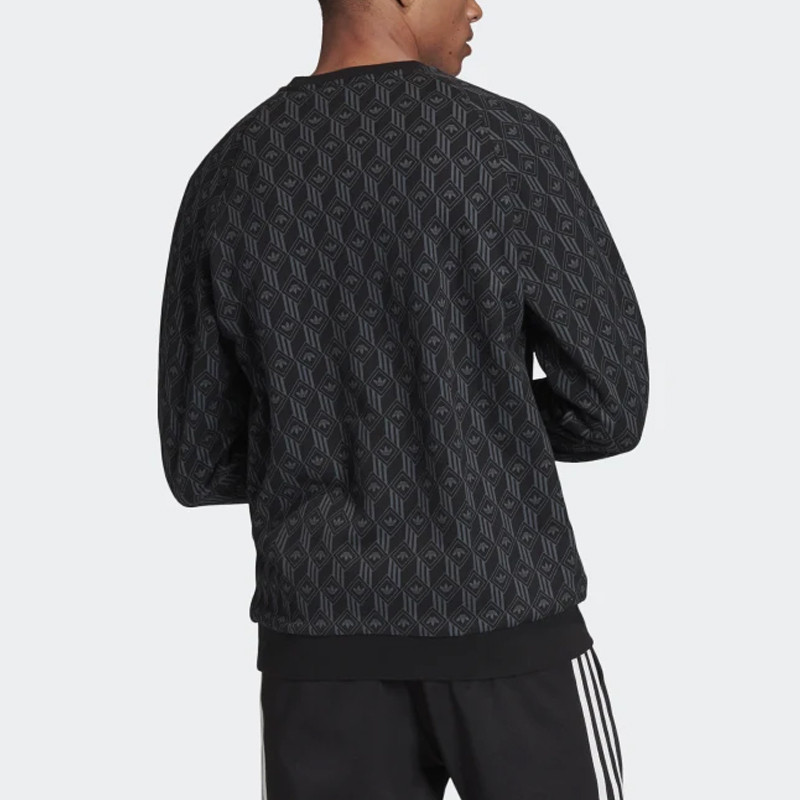 BAJU SNEAKERS ADIDAS Mono Allover Print Crew Sweatshirt