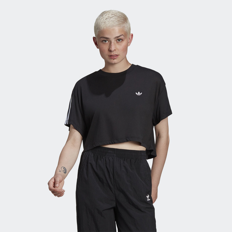 BAJU TRAINING ADIDAS Wmns 3-stripes Cropped Tee