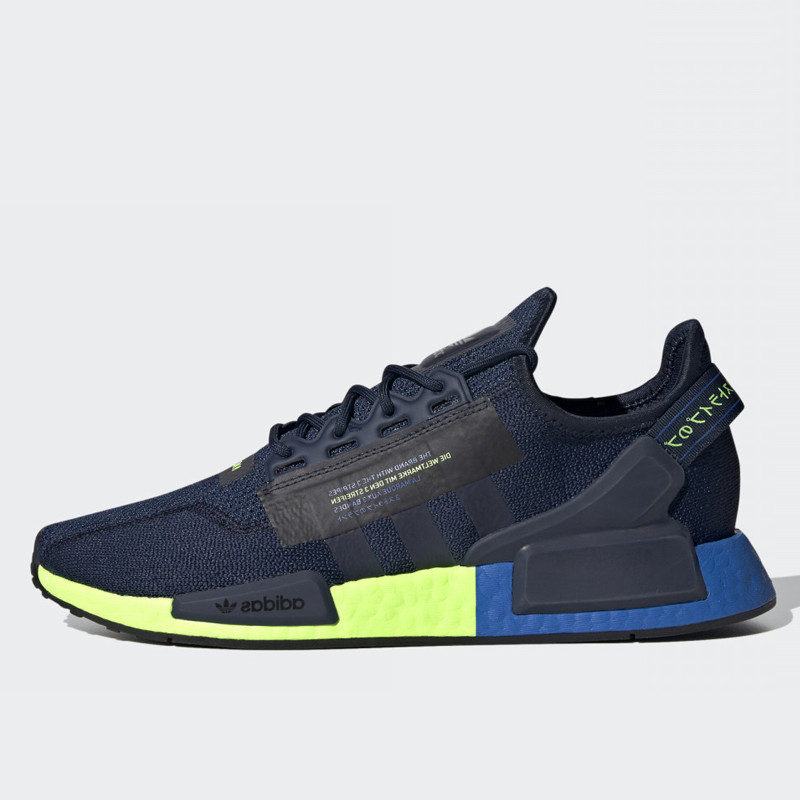 Adidas Nmd_r1 Nmd R1 Blue Yellow Sepatu Sneakers Adidas Nmd_r1 V2 Blue