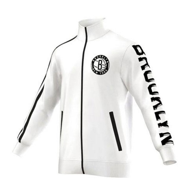 BAJU BASKET ADIDAS NBA Fleece Full Zip Brooklyn Jacket 