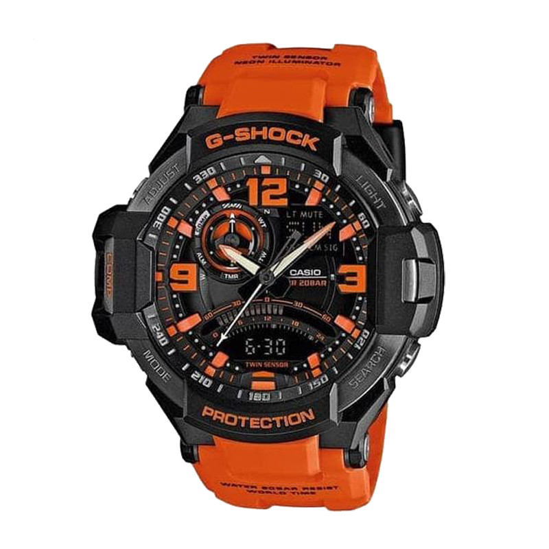 JAM TANGAN  CASIO G-Shock Gravitymaster G-Aviation Twin Sensor Digital Compass
