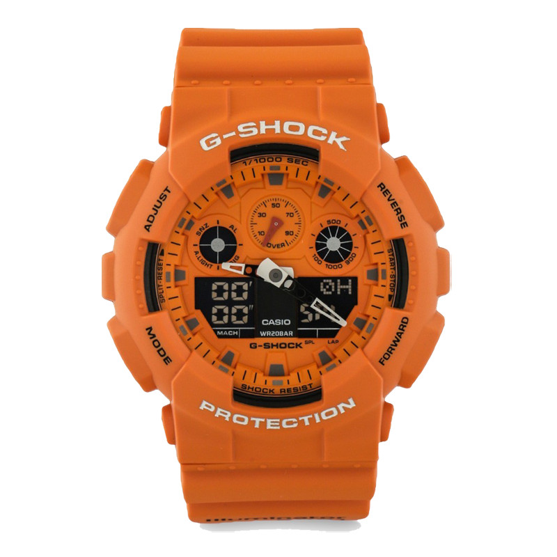 JAM TANGAN  CASIO G-shock Special Color Models Digital Analog Dial Orange Resin Strap