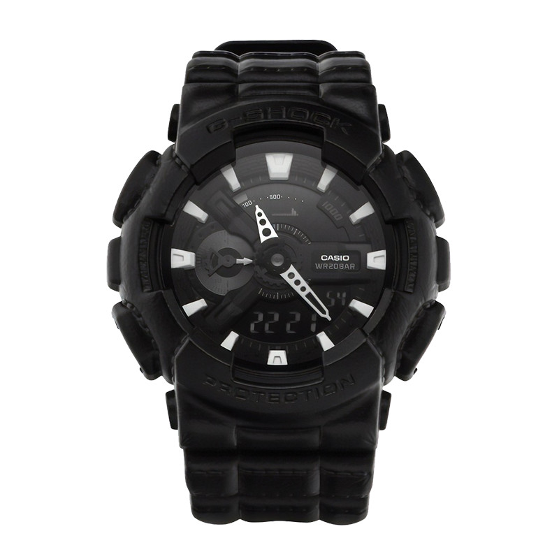 JAM TANGAN  CASIO G-shock Standard Digital Analog Dial Black Resin Strap