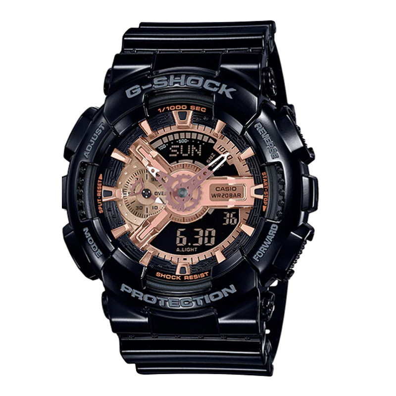 JAM TANGAN  CASIO G-shock Digital Analog Dial Black Resin Strap