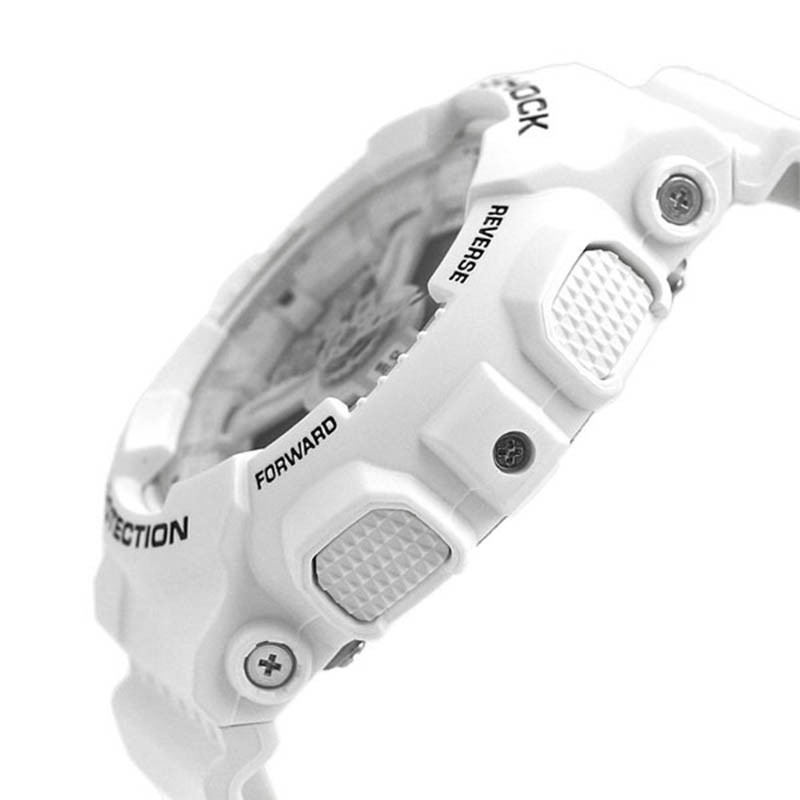 JAM TANGAN  CASIO G-shock Digital Analog Dial White Resin Strap