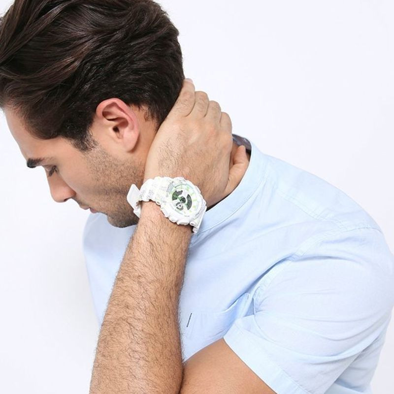 G-shock Digital Analog Dial White Mist Texture Resin Strap foto 3