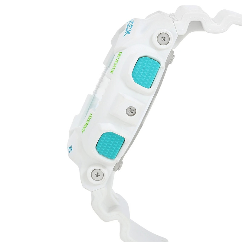 JAM TANGAN  CASIO G-shock Digital Analog Display Dial White Resin Strap