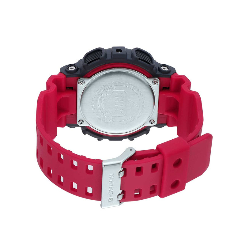 JAM TANGAN  CASIO G-shock Digital Analog Dial Red Resin Strap