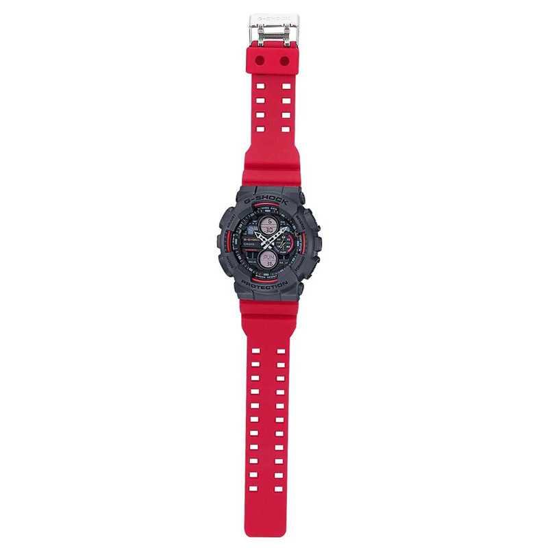 JAM TANGAN  CASIO G-shock Digital Analog Dial Red Resin Strap