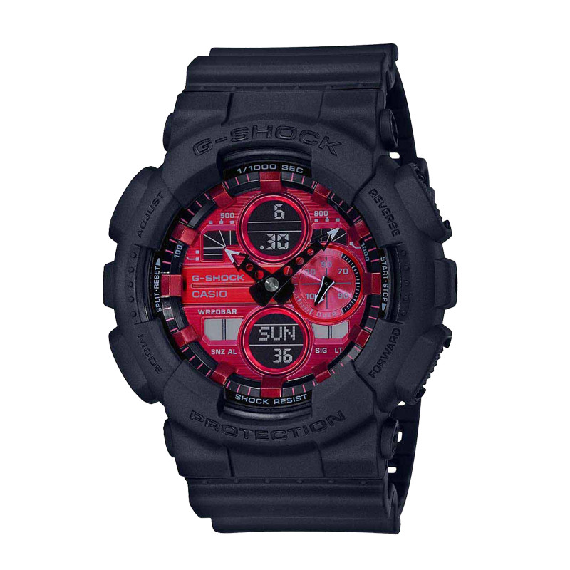 JAM TANGAN  CASIO G-shock Adrenaline Red Dial Black Resin Strap