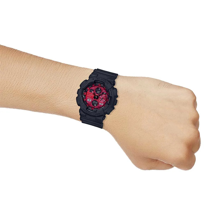 JAM TANGAN  CASIO G-shock Adrenaline Red Dial Black Resin Strap