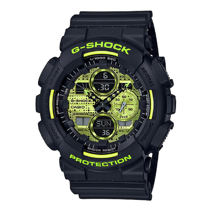 JAM TANGAN  CASIO G-Shock Digital Analog Dial Black Resin Strap