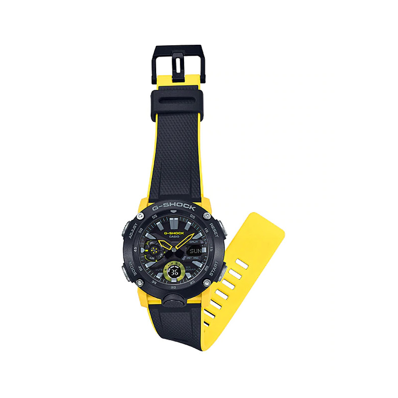 JAM TANGAN  CASIO G-shock Digital Analog Dial Carbon Core Guard Dual Color Resin Strap