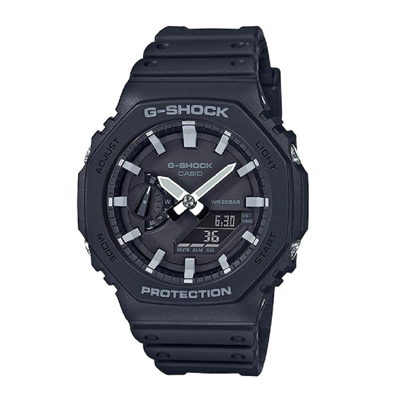 JAM TANGAN  CASIO G-shock Digital Analog Dial Black Resin Strap
