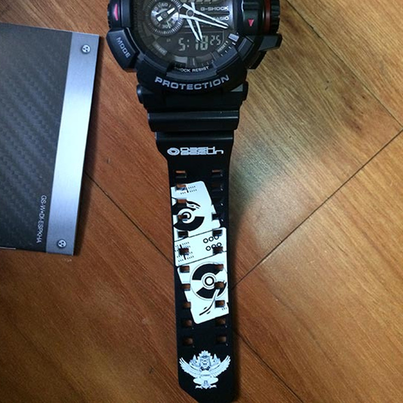 JAM TANGAN  CASIO G-shock Dash Berlin Digital Analog Dial Black Resin Strap
